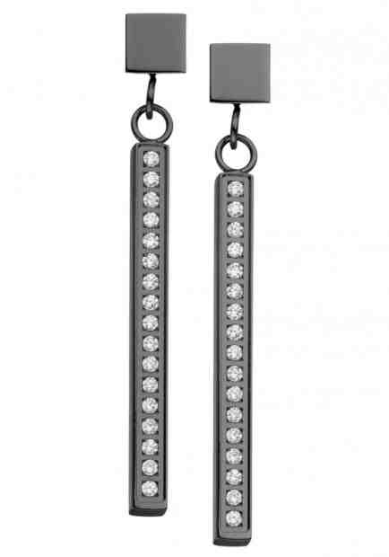 Tamaris Antracitové náušnice Gloria se zirkony TJ191 + 2 měsíce na vrácení zboží