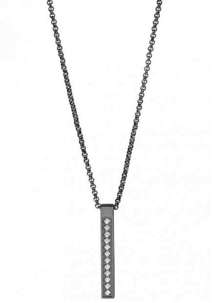 Tamaris Antracitový náhrdelník Gloria se zirkony TJ203 + 2 měsíce na vrácení zboží