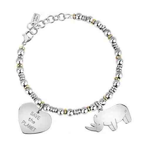 La Petite Story Ocelový náramek s přívěsky Save the Planet LPS05ATA12 + 2 měsíce na vrácení zboží