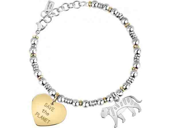 La Petite Story Ocelový náramek s přívěsky Save the Planet LPS05ATA09 + 2 měsíce na vrácení zboží