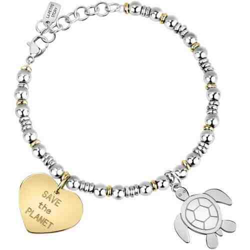 La Petite Story Ocelový náramek s přívěsky Save the Planet LPS05ATA08 + 2 měsíce na vrácení zboží