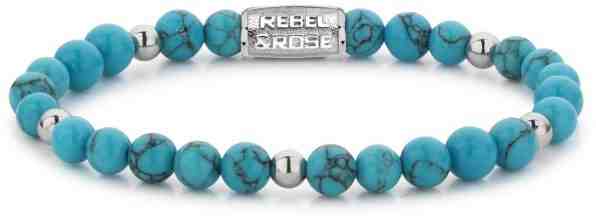 Rebel&Rose Korálkový náramek Turquoise Delight RR-60075-S 16,5 cm - S + 2 měsíce na vrácení zboží