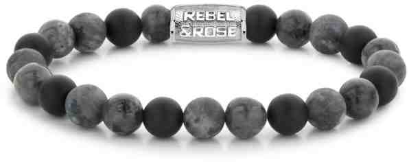 Rebel&Rose Korálkový náramek Grey Rocks RR-80069-S 17,5 cm - M + 2 měsíce na vrácení zboží