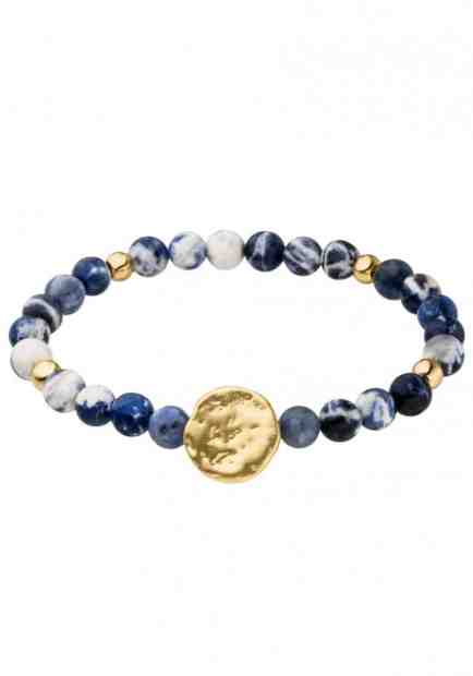 Tamaris Pozlacený náramek Kate s modrými perlami TF071 + 2 měsíce na vrácení zboží