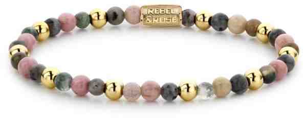 Rebel&Rose Korálkový ocelový náramek Winter Glow RR-40042-G 15 cm - XS + 2 měsíce na vrácení zboží