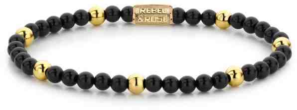 Rebel&Rose Korálkový náramek Black Panther RR-40043-G 16,5 cm - S + 2 měsíce na vrácení zboží
