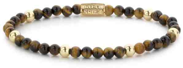 Rebel&Rose Korálkový náramek Tiger Lily RR-40045-G 16,5 cm - S + 2 měsíce na vrácení zboží