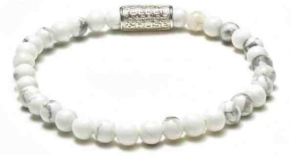 Rebel&Rose Korálkový náramek Virgin White RR-40007-S 16,5 cm - S + 2 měsíce na vrácení zboží