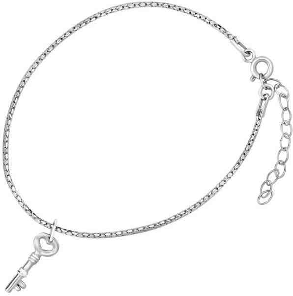 Silvego Jemný stříbrný řetízek na nohu Klíč ZTS83504VSW + 2 měsíce na vrácení zboží
