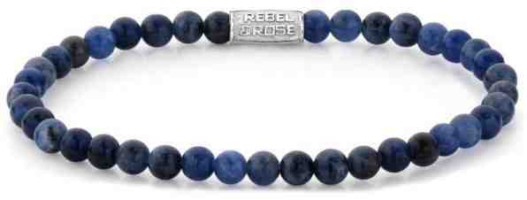 Rebel&Rose Korálkový náramek Midnight Blue RR-40011-S 15 cm - XS + 2 měsíce na vrácení zboží