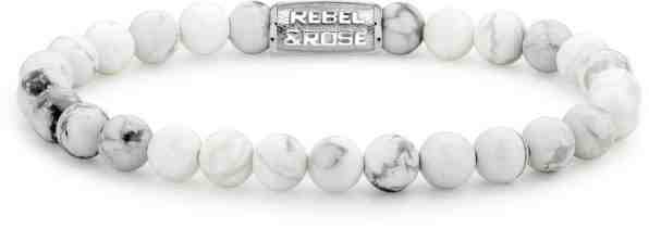 Rebel&Rose Korálkový náramek Virgin White RR-60016-S 15 cm - XS + 2 měsíce na vrácení zboží