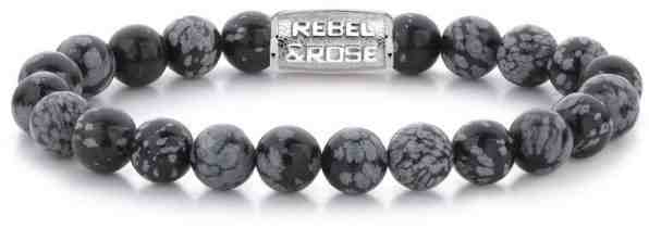 Rebel&Rose Korálkový náramek Black Leopard RR-80062-S 17,5 cm - M + 2 měsíce na vrácení zboží