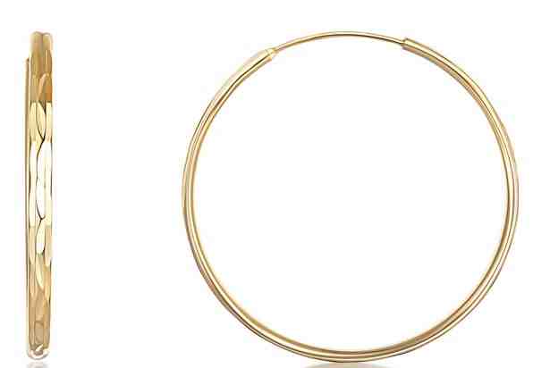 JVD Pozlacené stříbrné náušnice kruhy SVLE0209XD5GO 5 cm + 2 měsíce na vrácení zboží