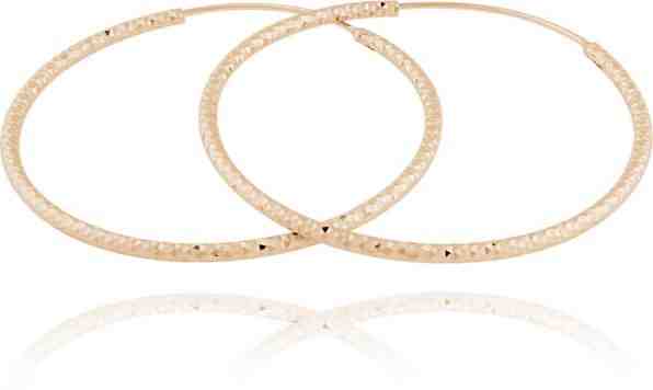 JVD Pozlacené stříbrné náušnice kruhy SVLE0216XD5RO 7 cm + 2 měsíce na vrácení zboží