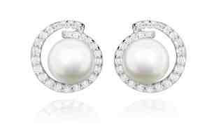JVD Stříbrné náušnice s perlami a zirkony SVLE0328SH8P100 + 2 měsíce na vrácení zboží
