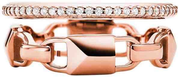 Michael Kors Moderní dvojitý stříbrný prsten MKC1025AN791 56 mm + 2 měsíce na vrácení zboží