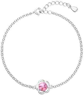Evolution Group Stříbrný náramek s krystalem Swarovski 33117.3 Rose + 2 měsíce na vrácení zboží
