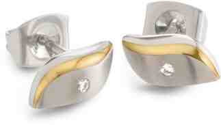 Boccia Titanium Pozlacené titanové náušnice s diamantem 05044-04 + 2 měsíce na vrácení zboží