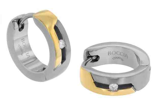 Boccia Titanium Titanové náušnice s diamantem 05045-04 + 2 měsíce na vrácení zboží
