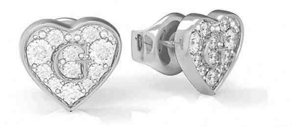 Guess Srdíčkové náušnice s krystaly UBE79072 + 2 měsíce na vrácení zboží