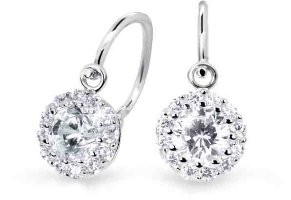 Cutie Jewellery Dětské náušnice z bílého zlata C2745-10-X-2 zelená + 2 měsíce na vrácení zboží