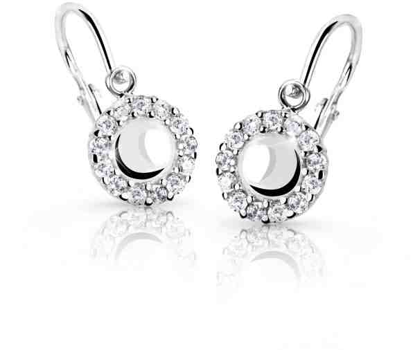 Cutie Jewellery Dětské náušnice z bílého zlata C2750-10-X-2 fialová + 2 měsíce na vrácení zboží