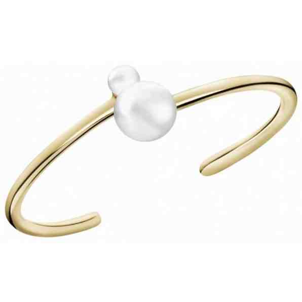 Calvin Klein Pozlacený náramek - bangle Jazzy KJCEJF14010M 6,2 x 4,9 cm - M + 2 měsíce na vrácení zboží