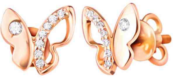 JVD Bronzové náušnice Motýlci SVLE0632XH2RO00 + 2 měsíce na vrácení zboží