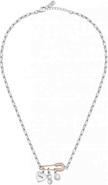 La Petite Story Moderní ocelový náhrdelník s přívěsky Love LPS10ASD01 + 2 měsíce na vrácení zboží