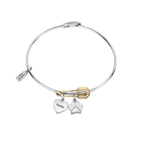 La Petite Story Elegantní pevný náramek Dog&Kitty LPS05ASF11 + 2 měsíce na vrácení zboží