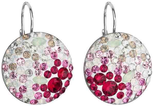 Evolution Group Stříbrné náušnice s krystaly 31161.3 sweet love + 2 měsíce na vrácení zboží