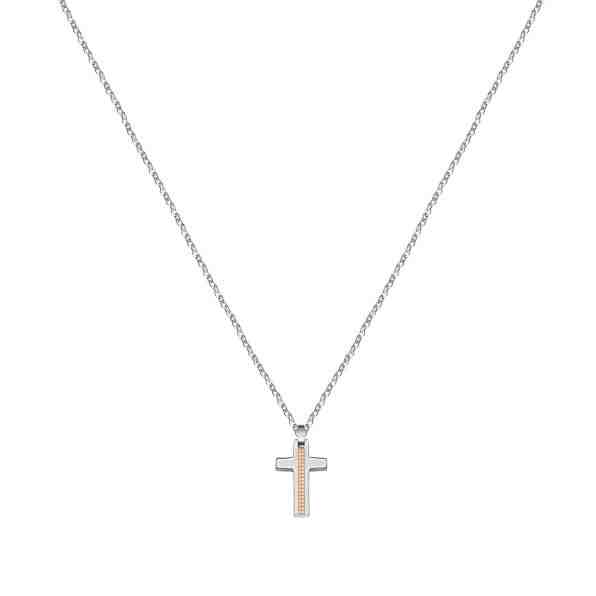 Morellato Pánský ocelový náhrdelník s křížkem Motown SALS44 + 2 měsíce na vrácení zboží