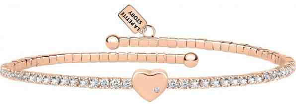 La Petite Story Romantický bronzový náramek s krystaly LPS05AQC03 + 2 měsíce na vrácení zboží