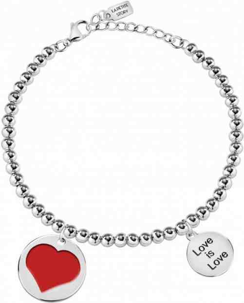 La Petite Story Zamilovaný ocelový náramek s přívěsky Love LPS05ASD11 + 2 měsíce na vrácení zboží