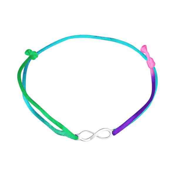 Praqia Šňůrkový duhový kabala náramek Nekonečno KA6186 + 2 měsíce na vrácení zboží