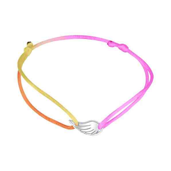 Praqia Šňůrkový duhový kabala náramek Andělské křídlo KA6171 + 2 měsíce na vrácení zboží