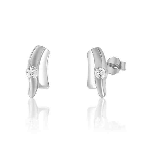 JVD Stylové stříbrné náušnice se zirkony SVLE0633XH2BI00 + 2 měsíce na vrácení zboží