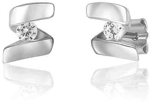 JVD Elegantní stříbrné náušnice se zirkony SVLE0635XH2BI00 + 2 měsíce na vrácení zboží