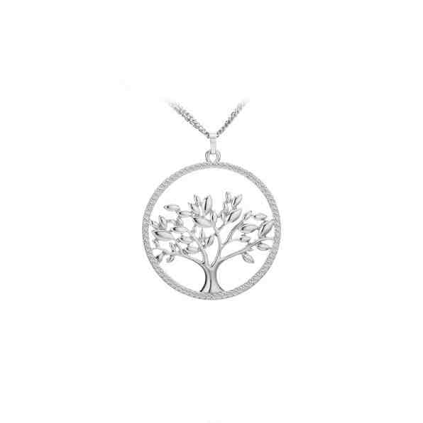 JVD Stříbrný přívěsek se zirkony Strom života SVLP0525XH2BI00 + 2 měsíce na vrácení zboží
