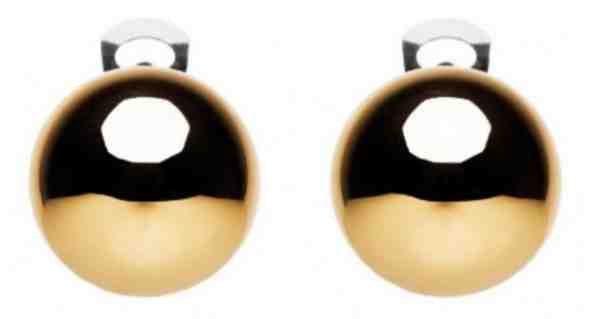 #ballsmania Originální náušnice O154MIRR-GOLD Mirror + 2 měsíce na vrácení zboží