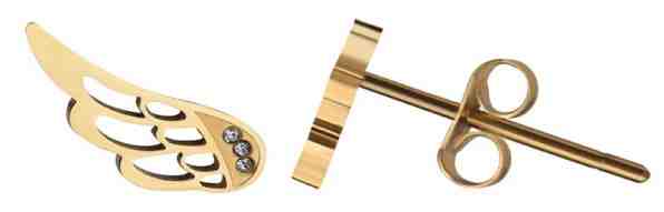 Troli Pozlacené náušnice Andělská křídla + 2 měsíce na vrácení zboží