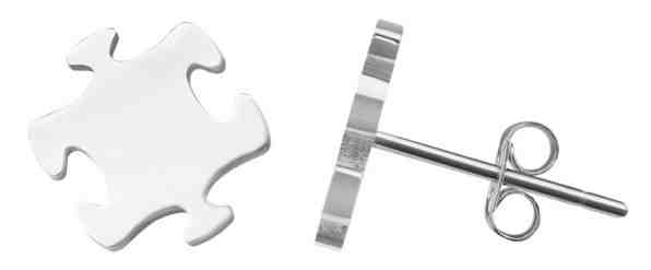 Troli Stylové ocelové náušnice Puzzle + 2 měsíce na vrácení zboží