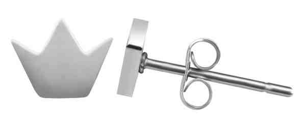 Troli Moderní ocelové náušnice Korunka + 2 měsíce na vrácení zboží