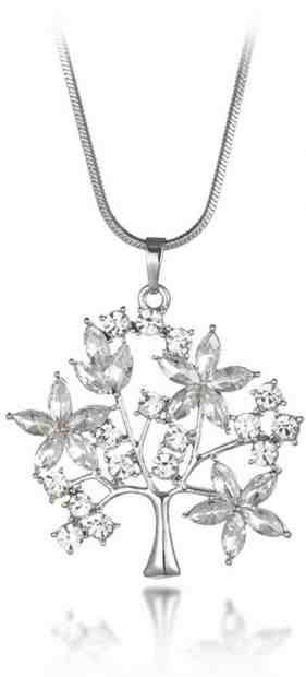 JVD Nádherný stříbrný přívěsek se zirkony Strom života SVLP0605XH2BI00 + 2 měsíce na vrácení zboží