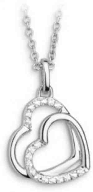 JVD Romantický stříbrný přívěsek Dvě srdce SVLP0580XH2BI00 + 2 měsíce na vrácení zboží