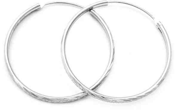 Beneto Úžasné stříbrné kruhové náušnice AGUC355/N 4,5 cm + 2 měsíce na vrácení zboží