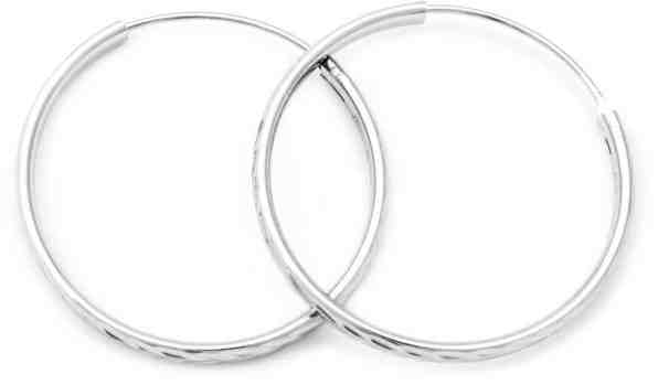 Beneto Úžasné stříbrné kruhové náušnice AGUC2103/50/N + 2 měsíce na vrácení zboží