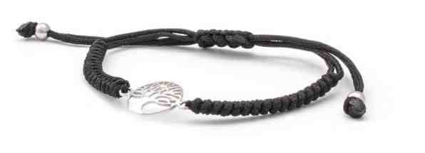Beneto Šňůrkový černý kabala náramek Strom života AGB534 + 2 měsíce na vrácení zboží
