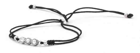 Beneto Šňůrkový černý kabala náramek s krystaly Swarovski AGB538 + 2 měsíce na vrácení zboží