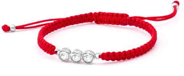 Beneto Šňůrkový červený kabala náramek s krystaly Swarovski AGB565 + 2 měsíce na vrácení zboží